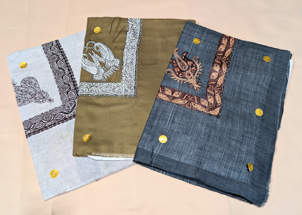 Keffiyeh Scarf with Embroidery