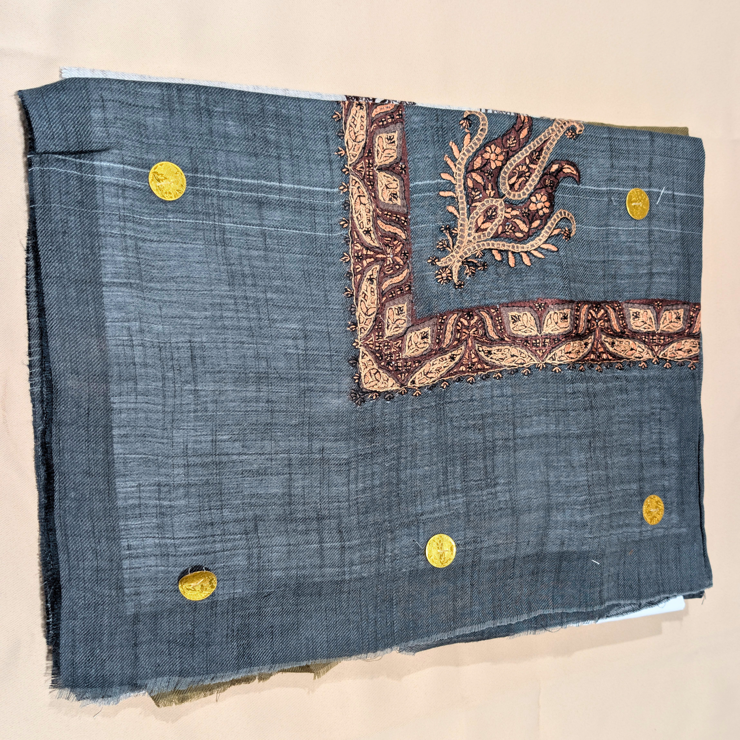 Keffiyeh Scarf with Embroidery