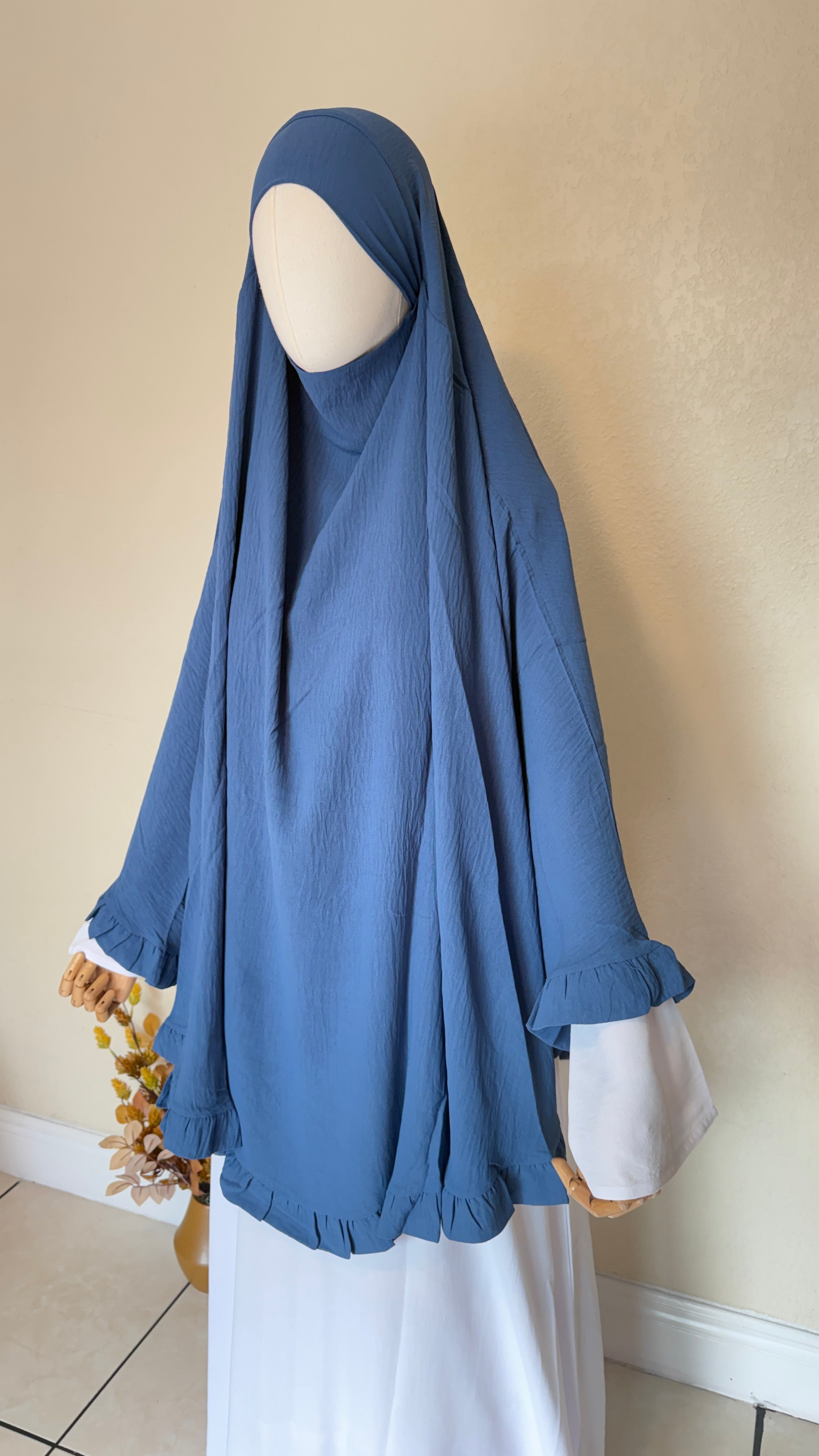 Saafiyah Khimar in Foggy Blue