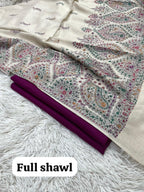 Winter Kurta Set with Embroidered Kashmiri-Style Shawl