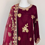 Velvet shelowar kameez