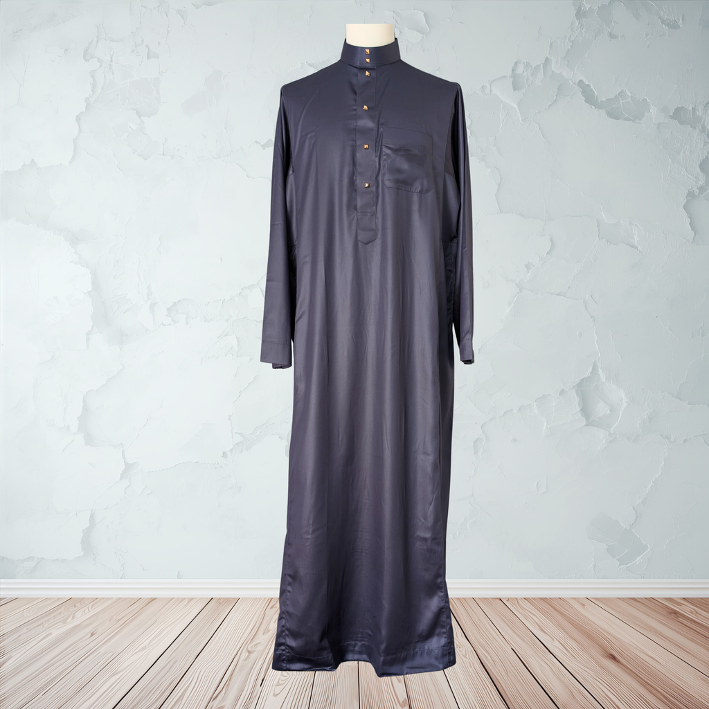 Men's Thobe Daffah in Dark Gray