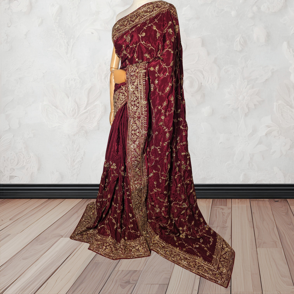 Maroon Banarasi