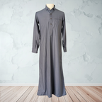 Hasanat Thobe in Light Gray