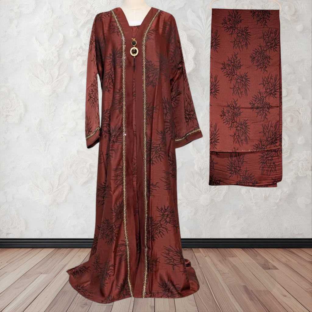 Orchin Abaya in Red