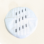 Topi Kufi in white with blue designs