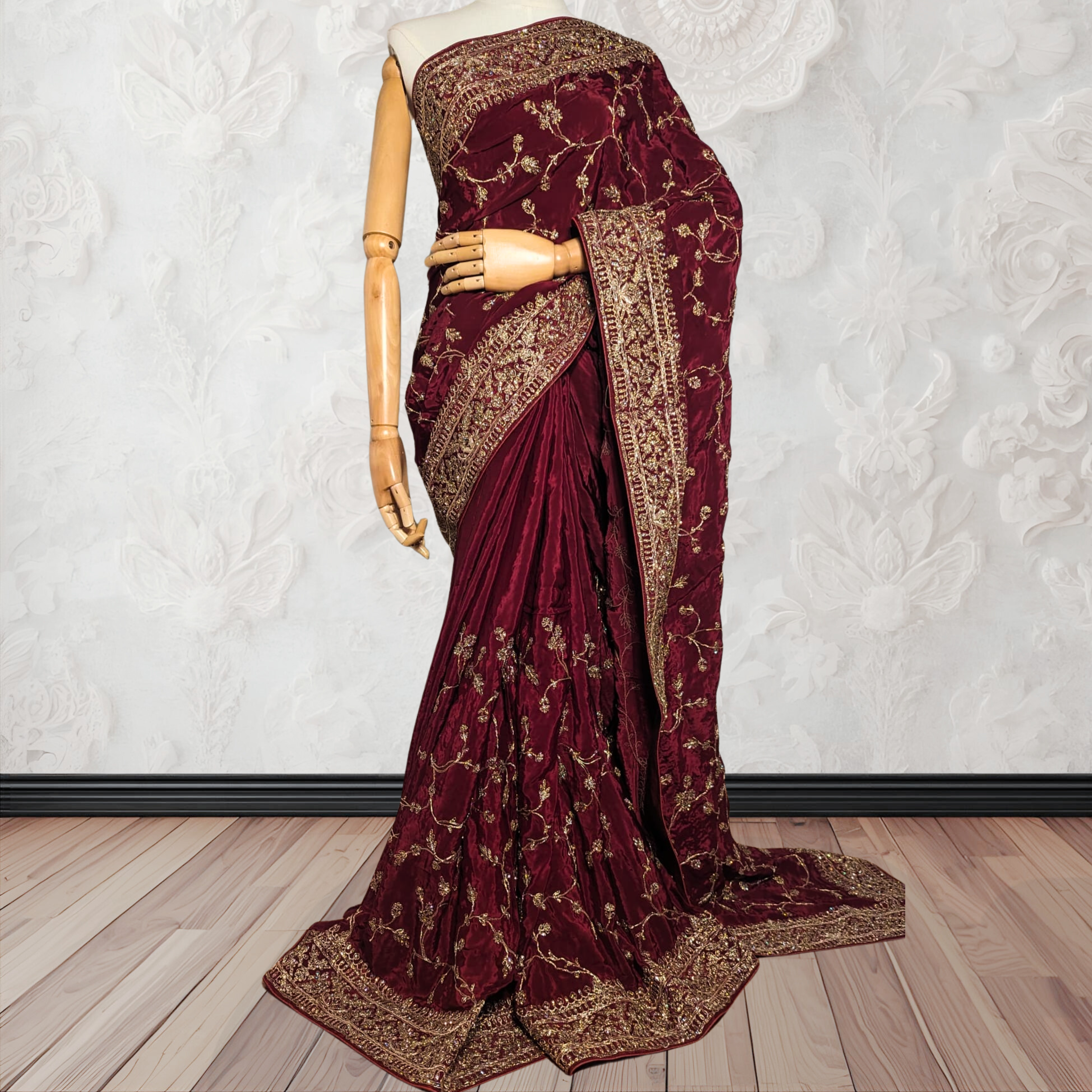 Maroon Banarasi