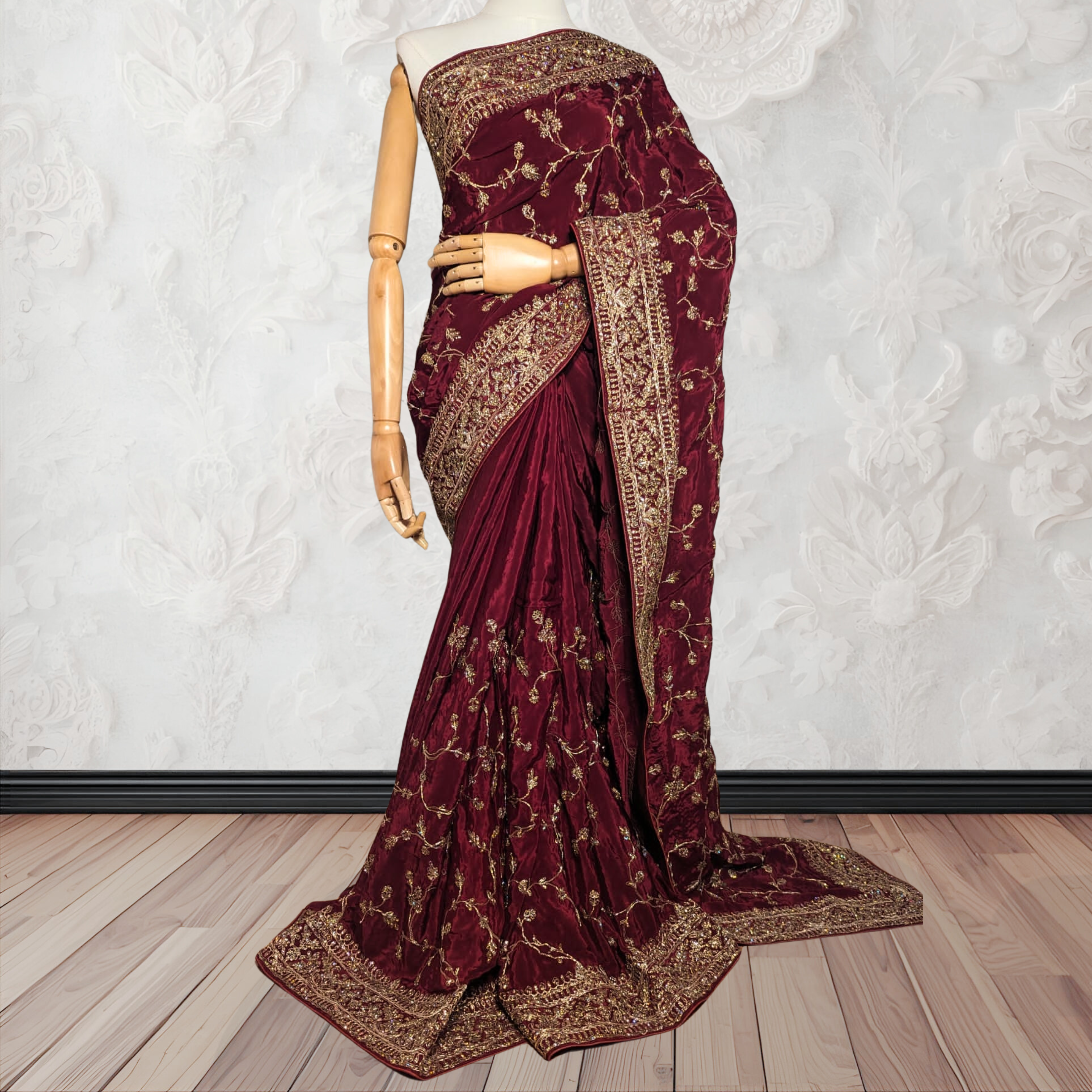 Maroon Banarasi
