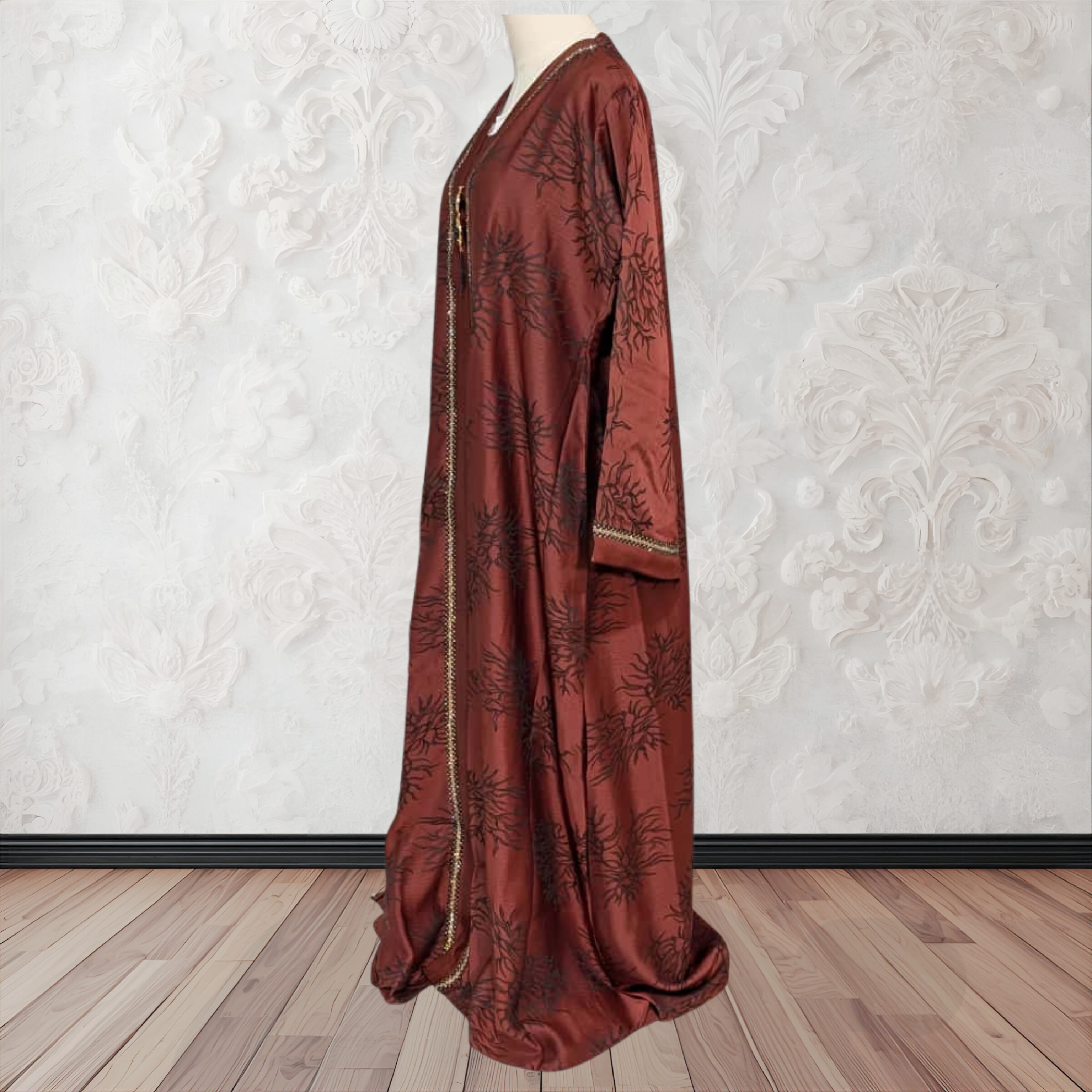 Orchin Abaya in Red