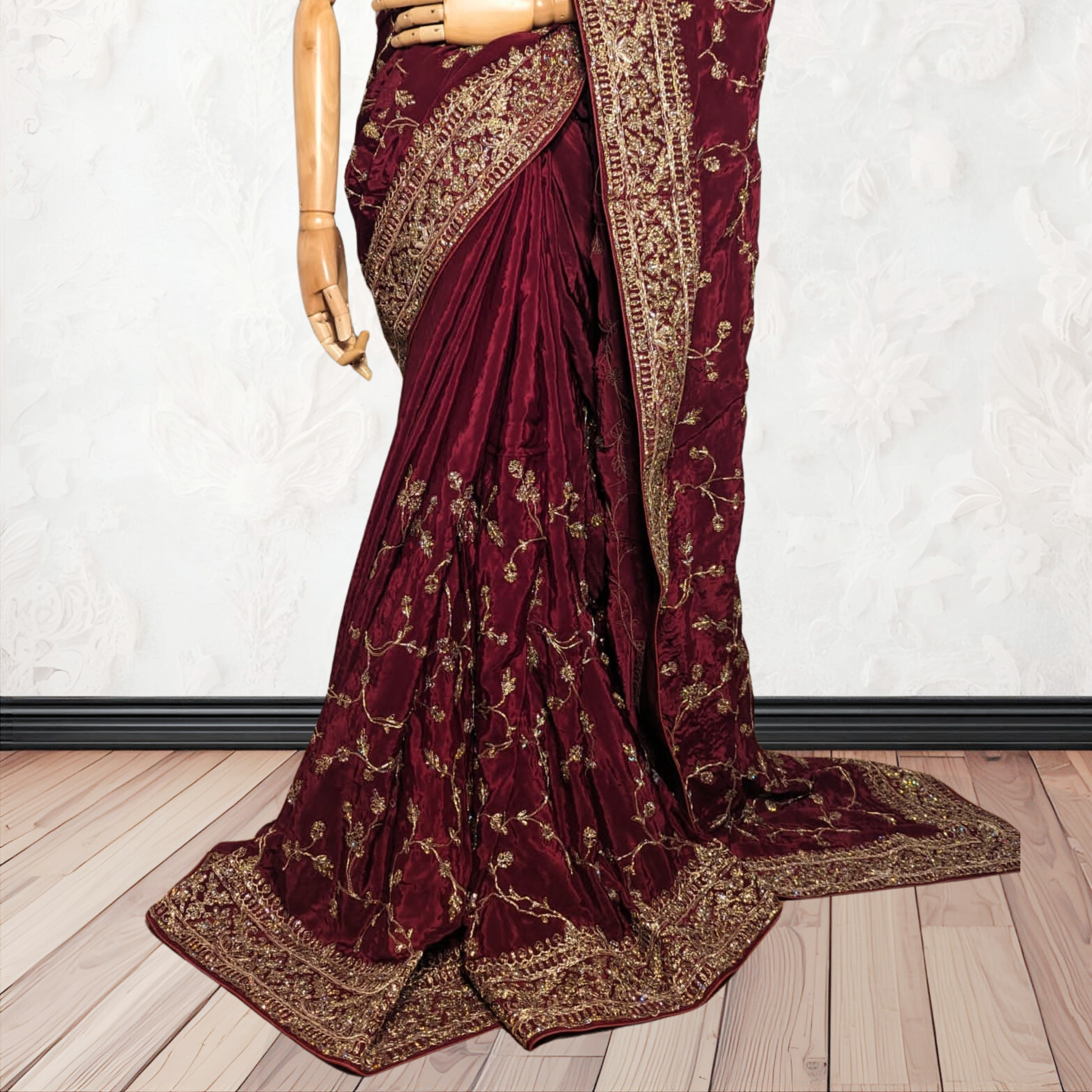 Maroon Banarasi