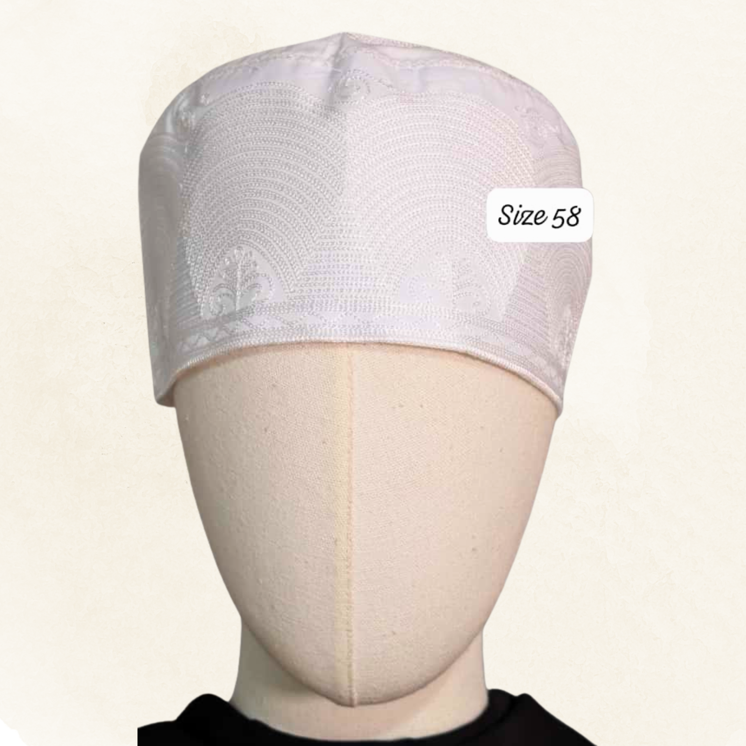 Topi Kufi in White