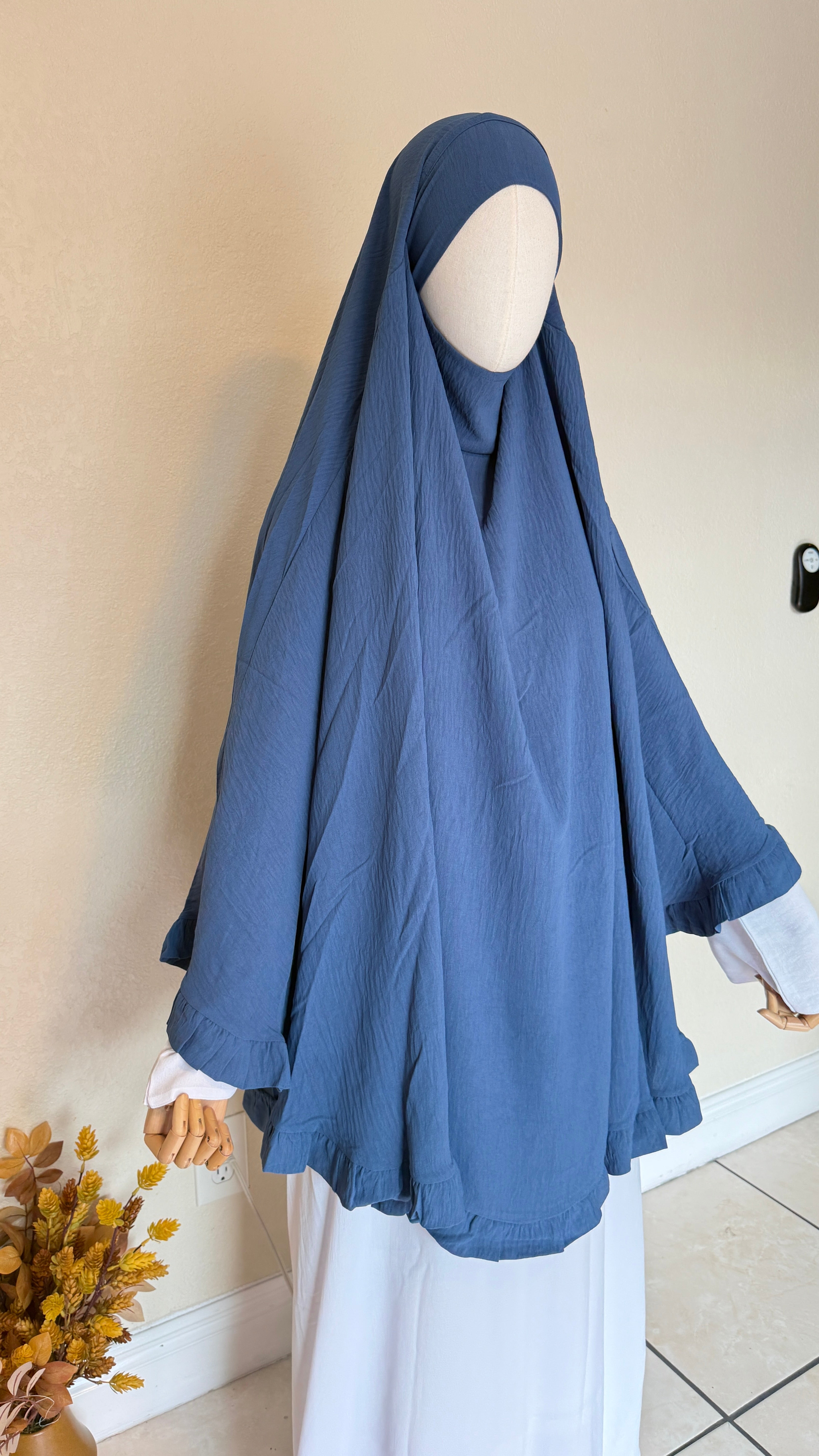 Saafiyah Khimar in Foggy Blue