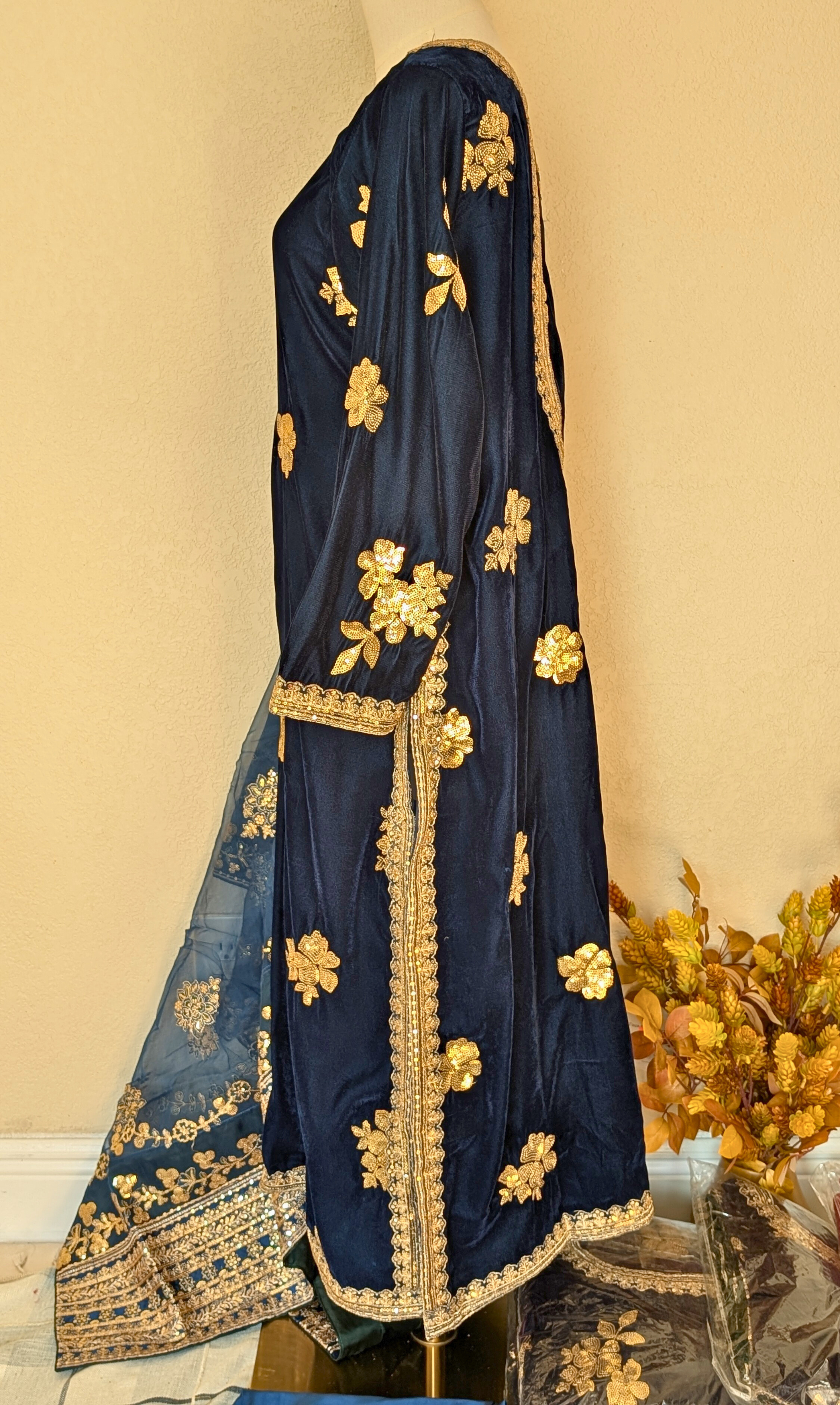 Velvet shelowar kameez