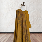 Winter Kurta Set with Embroidered Kashmiri-Style Shawl