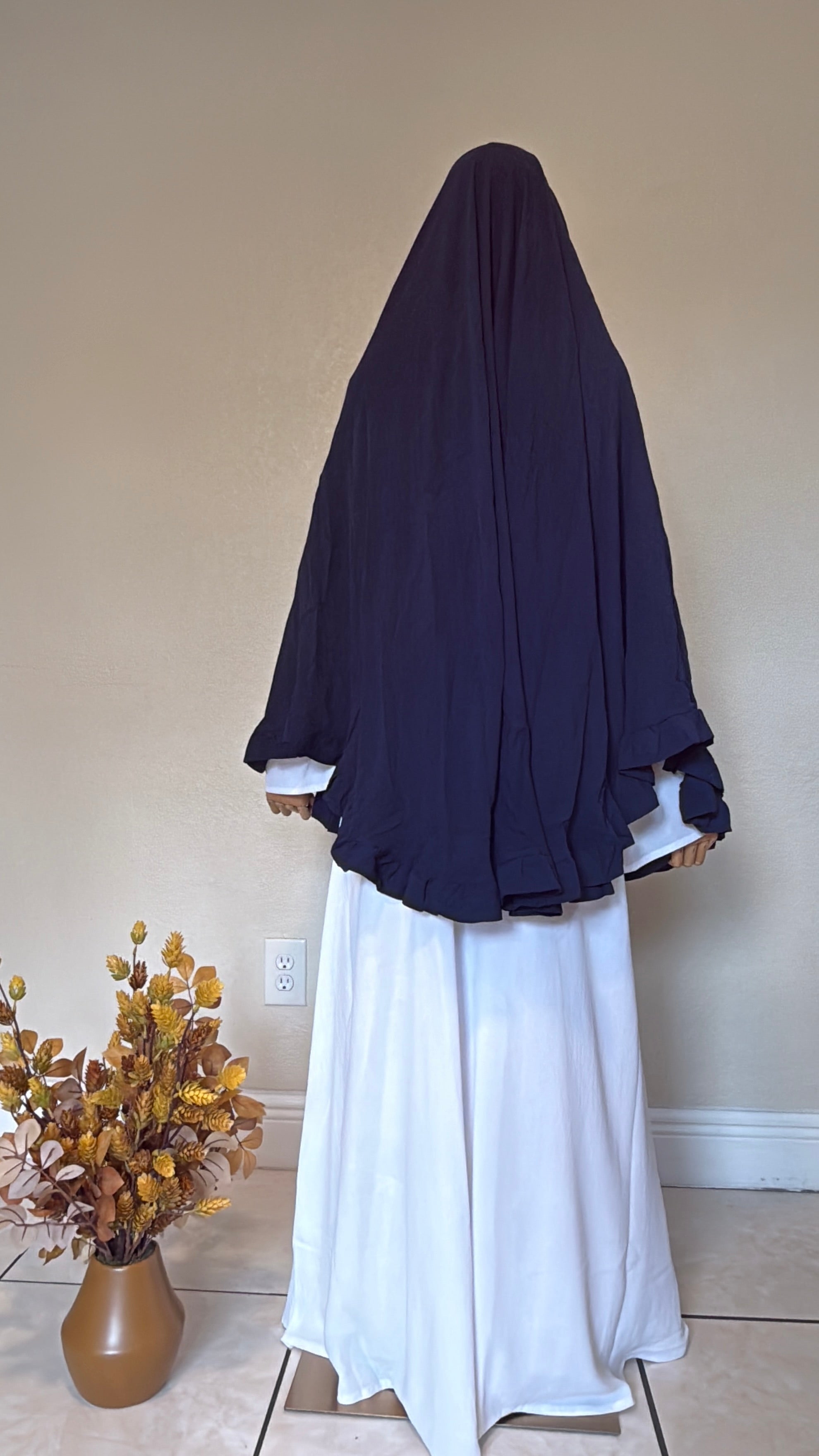 Saafiyah Khimar in Midnight Navy