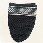 Stretchy Topi Kufi in Black and white