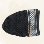 Stretchy Topi Kufi in Black and white