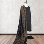 Winter Kurta Set with Embroidered Kashmiri-Style Shawl