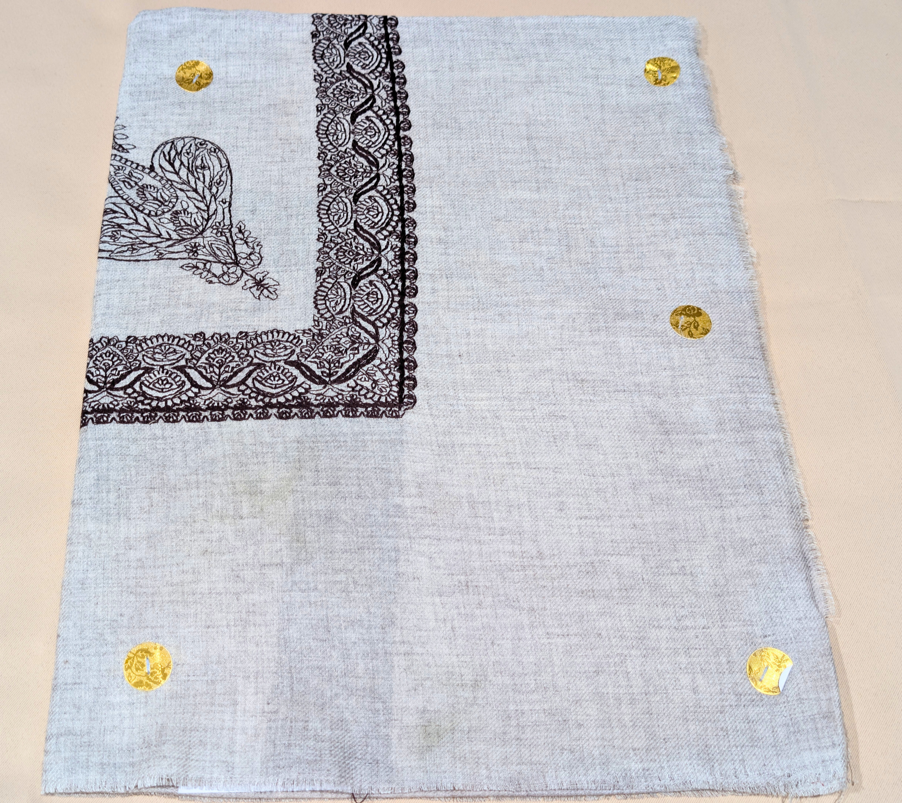 Keffiyeh Scarf with Embroidery