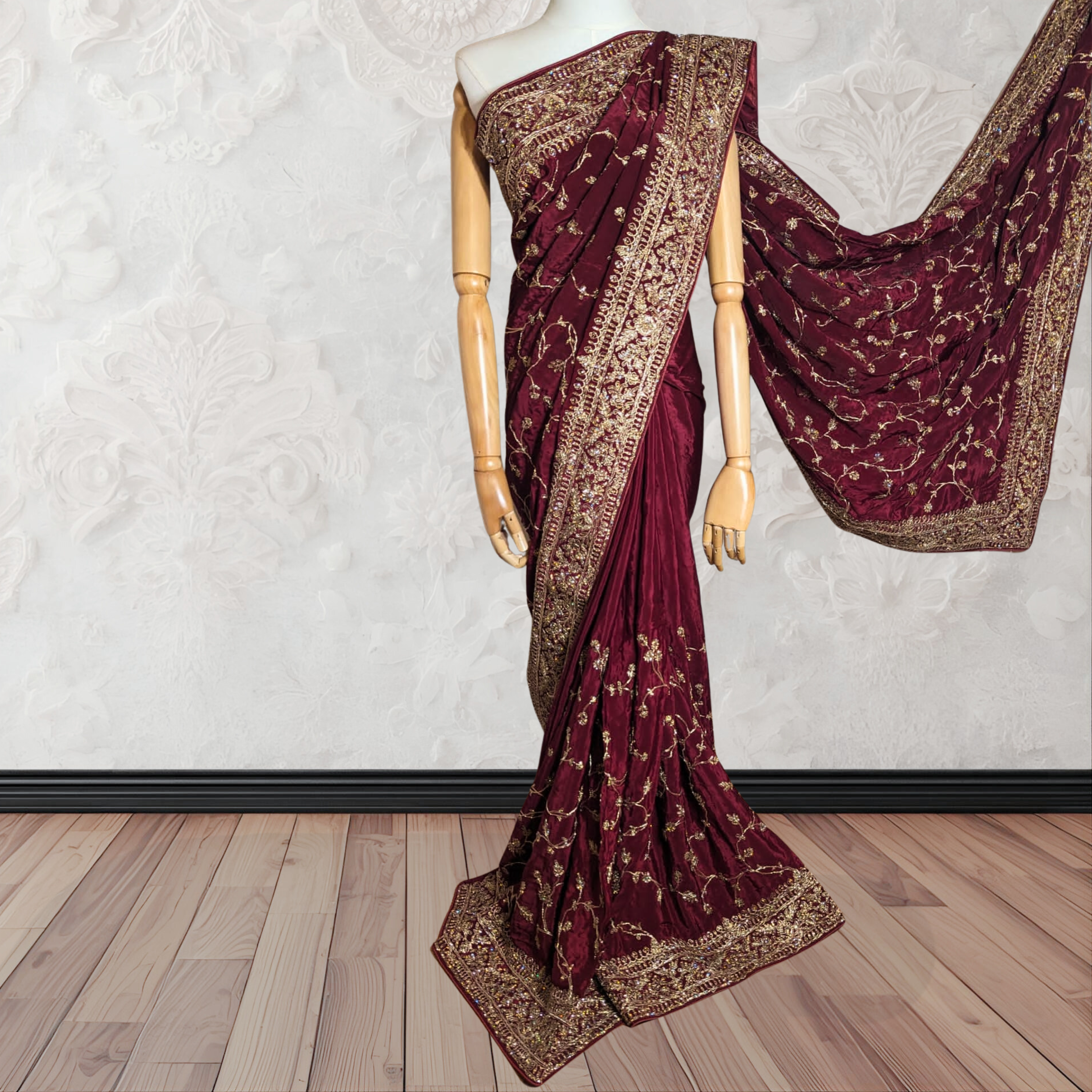 Maroon Banarasi