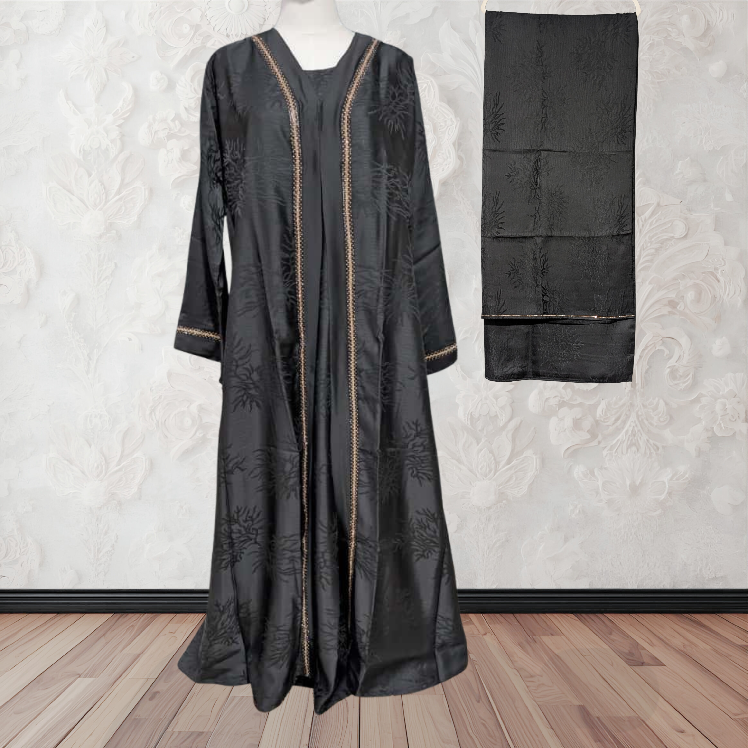 Orchin Abaya In Black