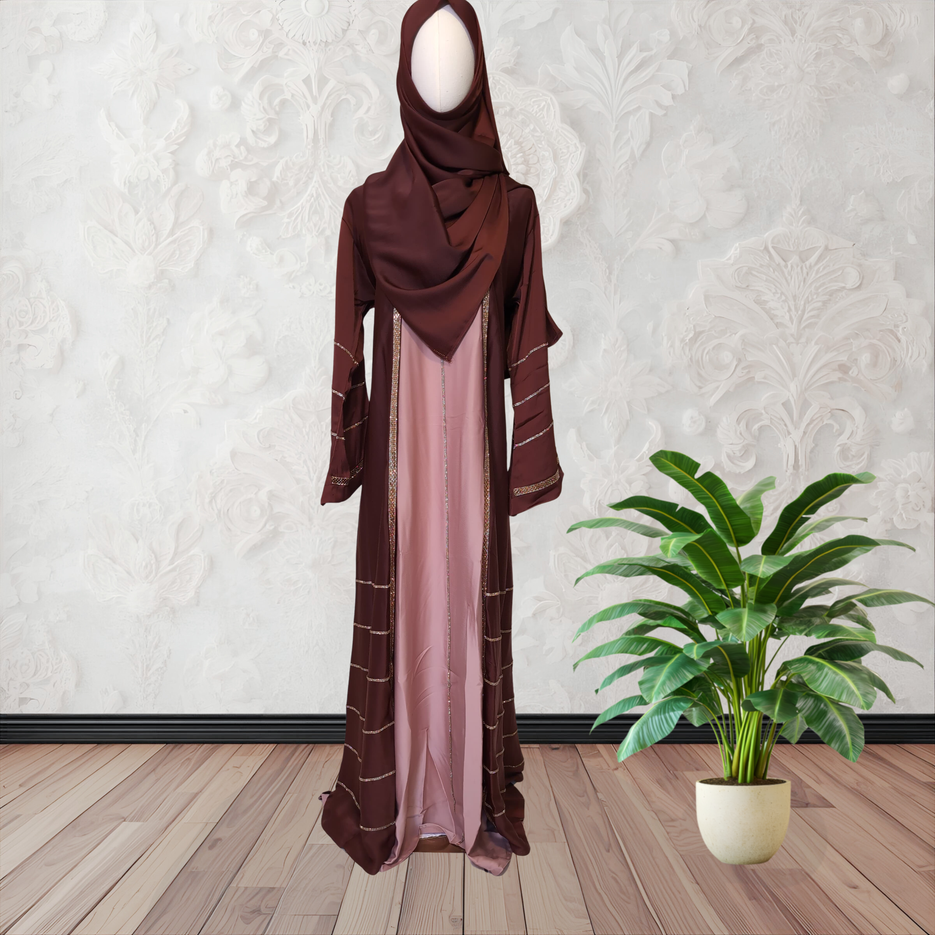 Pink Fusion Abaya