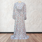 Floral Fancy Abaya in Blue