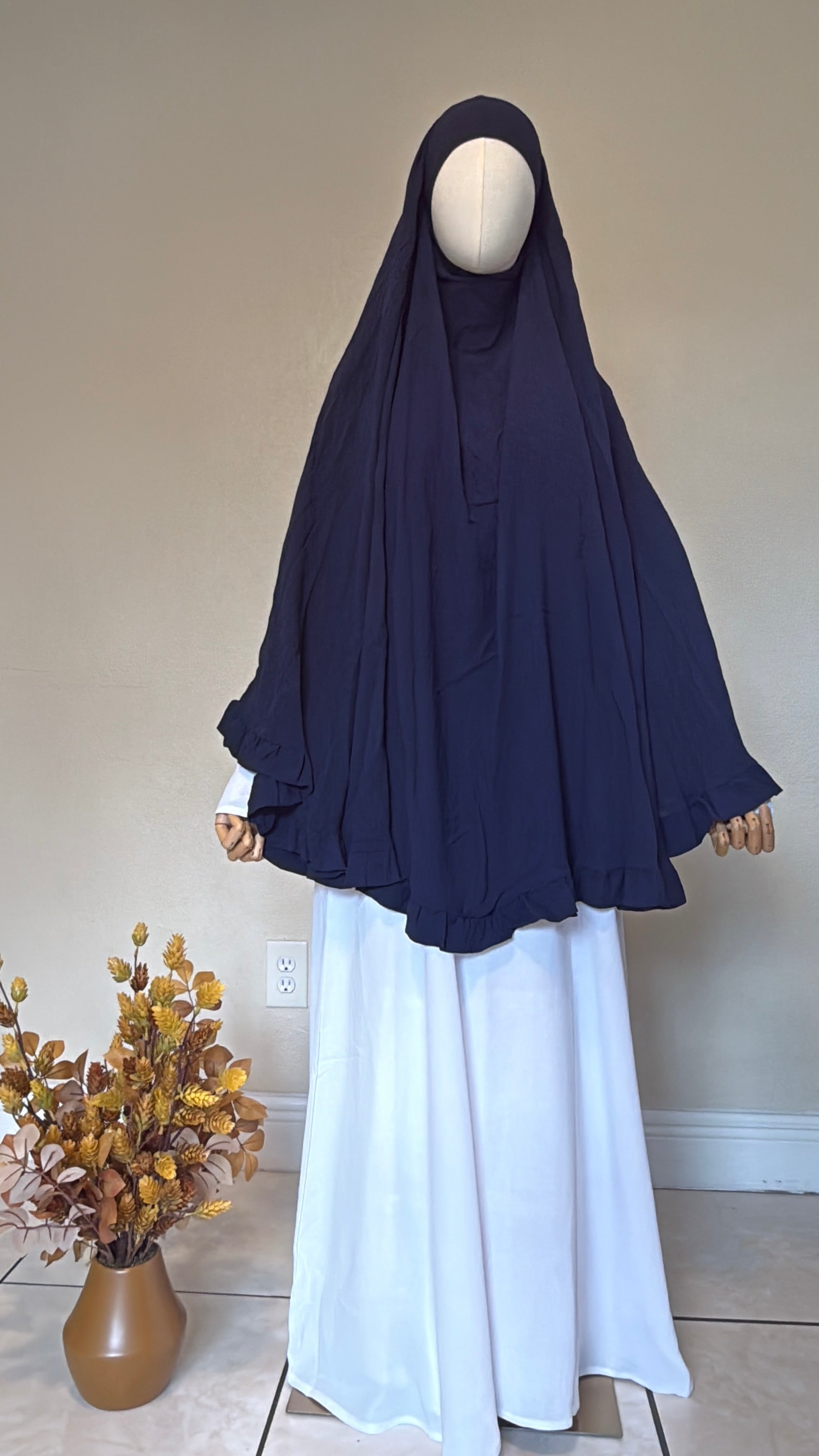Saafiyah Khimar in Midnight Navy