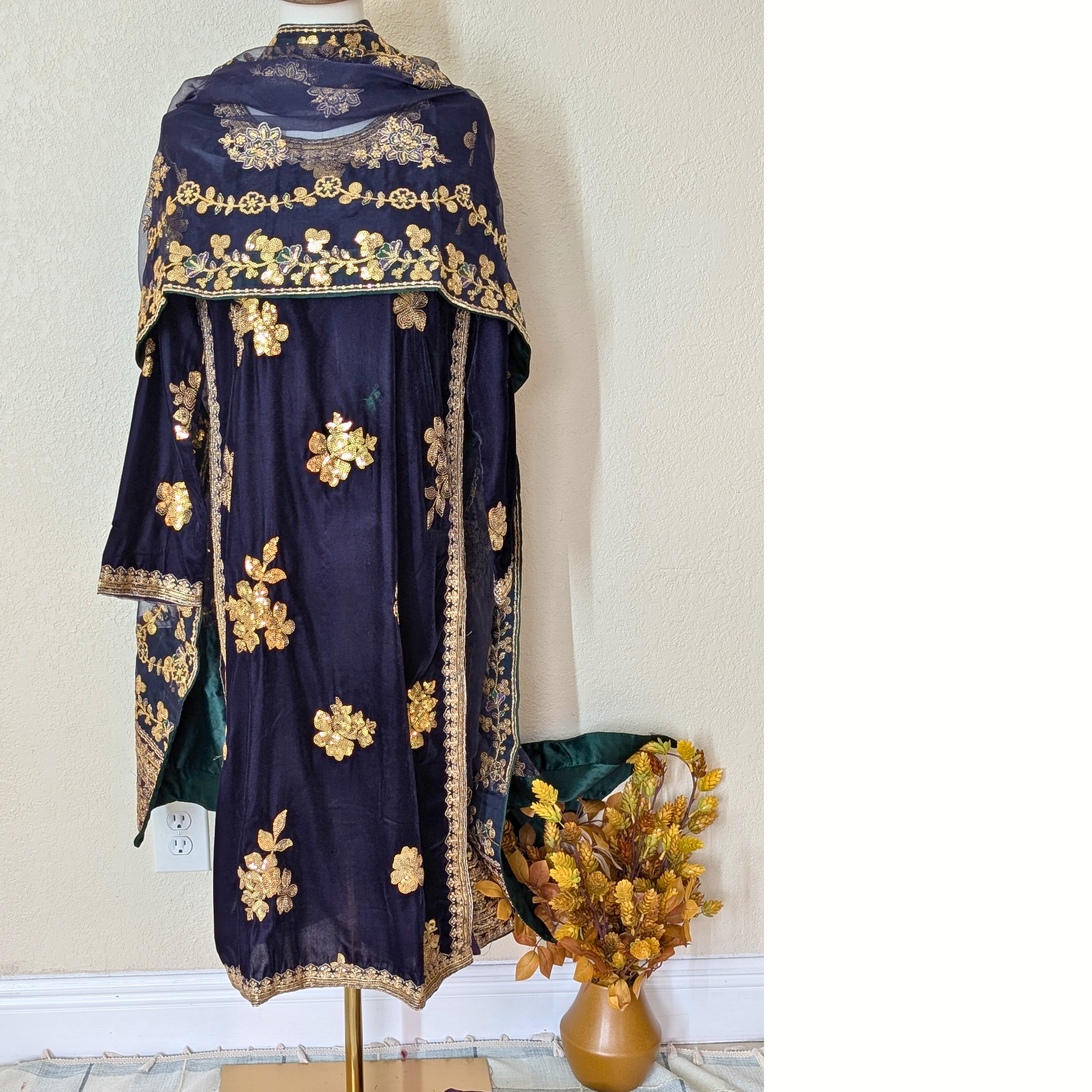 Velvet shelowar kameez