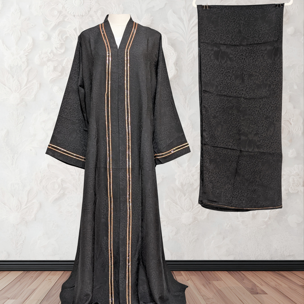 Satin Abaya Black