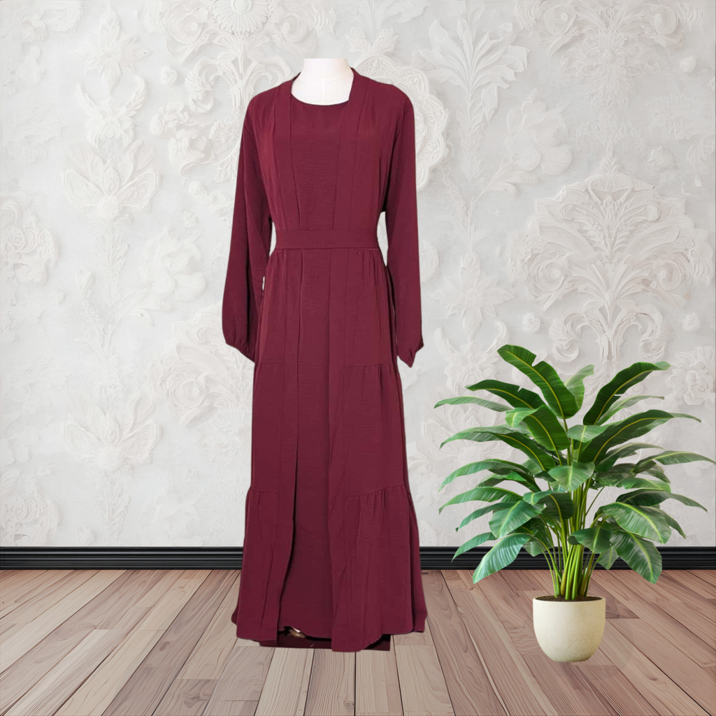 Bella Abaya in Maroon
