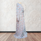 Floral Fancy Abaya in Blue