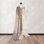 Winter Kurta Set with Embroidered Kashmiri-Style Shawl