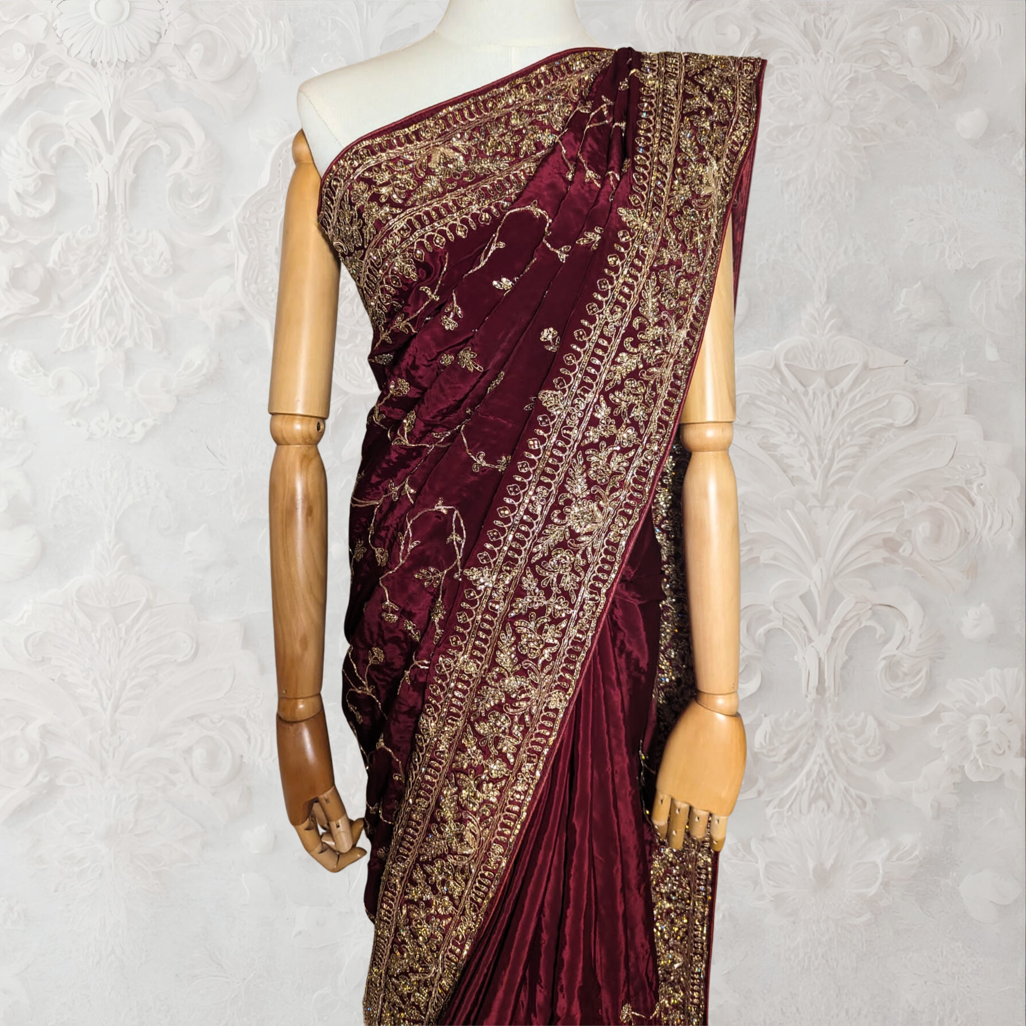 Maroon Banarasi