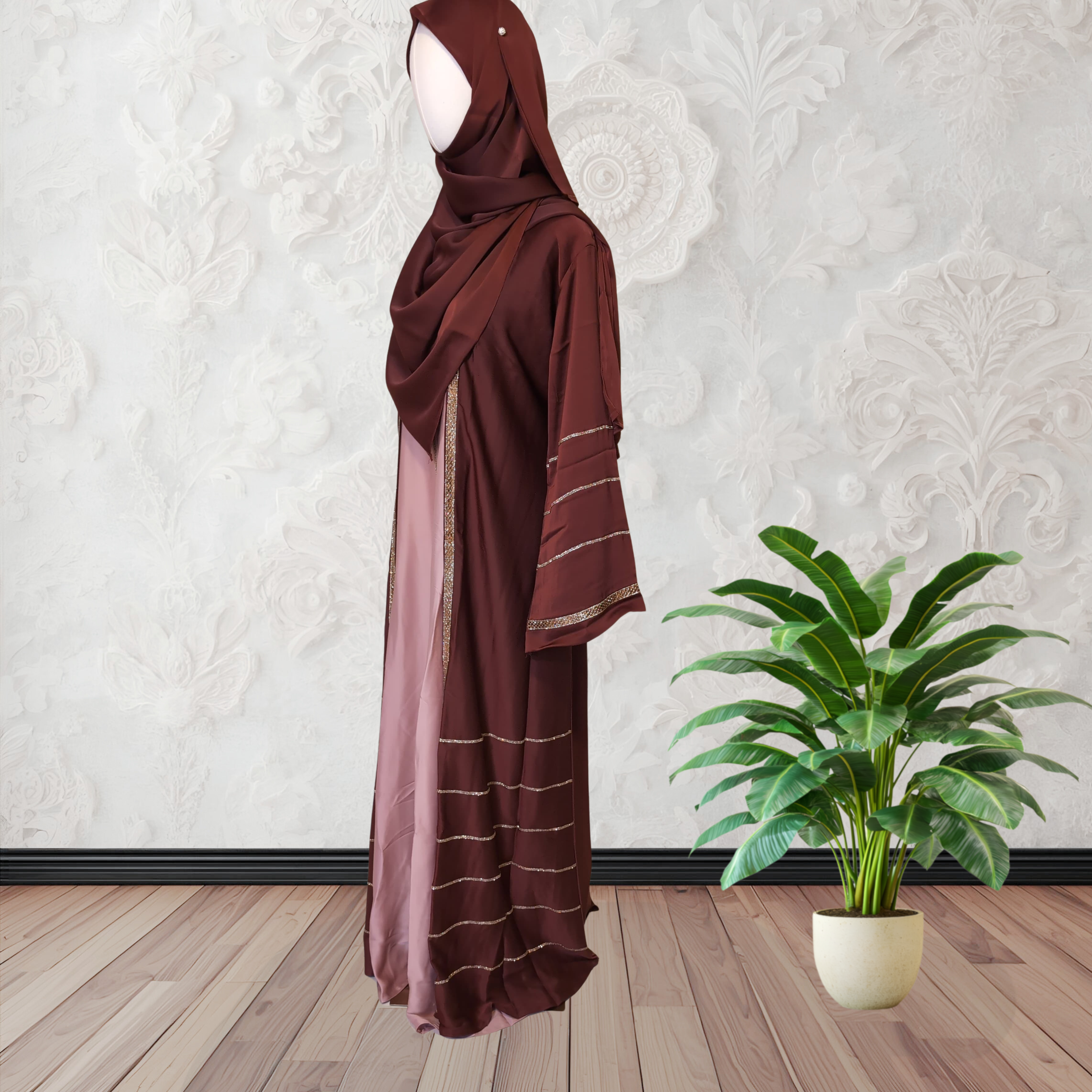Pink Fusion Abaya