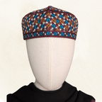 Topi Kufi in Blue and Brown