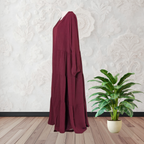 Bella Abaya in Maroon