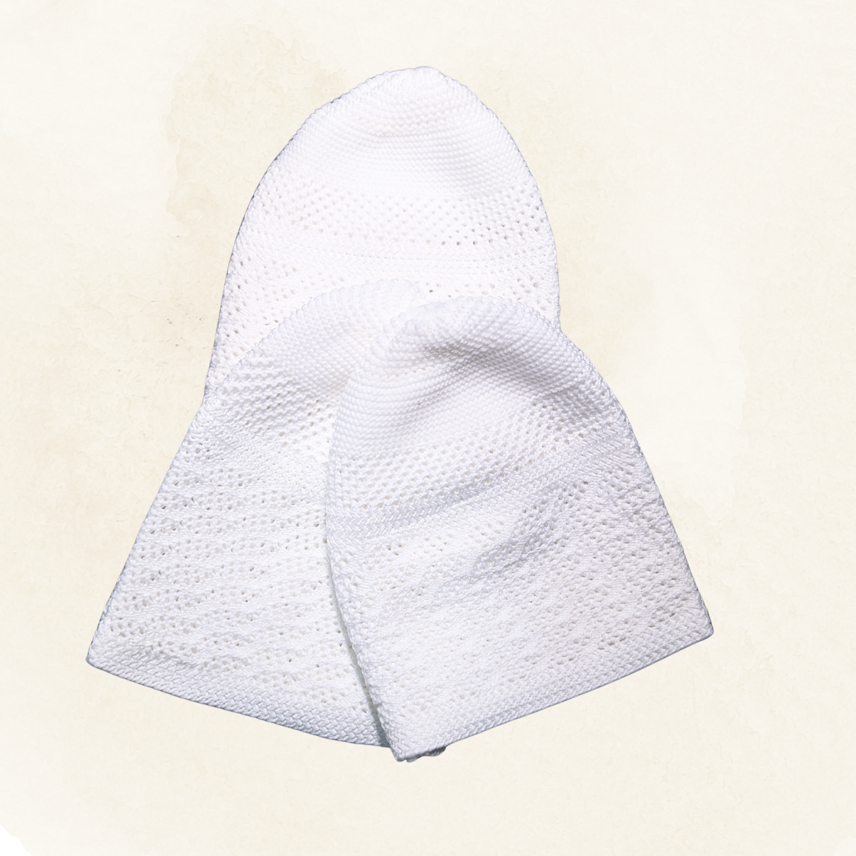 Stretchy Topi Kufi in White