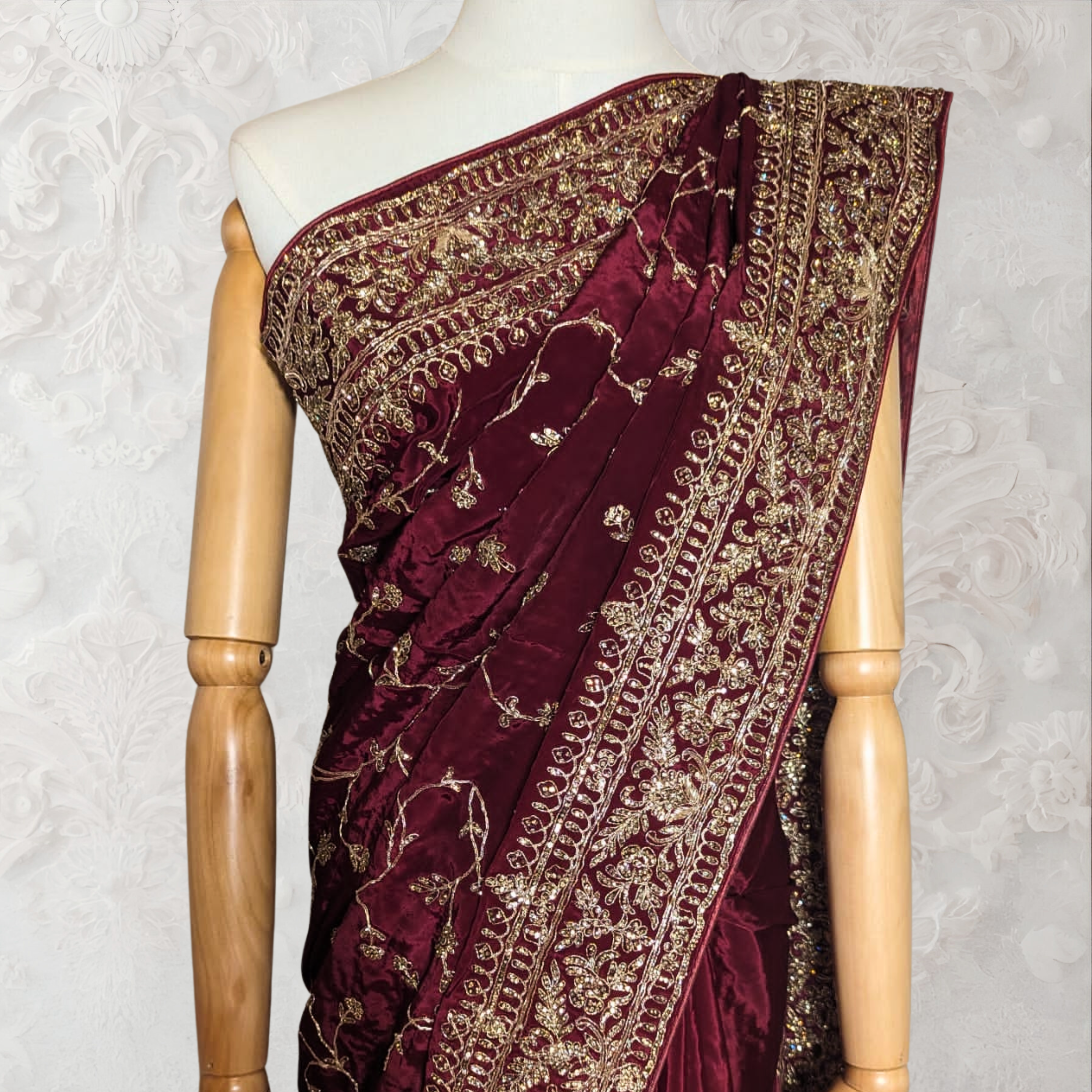 Maroon Banarasi