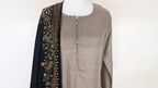 Winter Kurta Set with Embroidered Kashmiri-Style Shawl