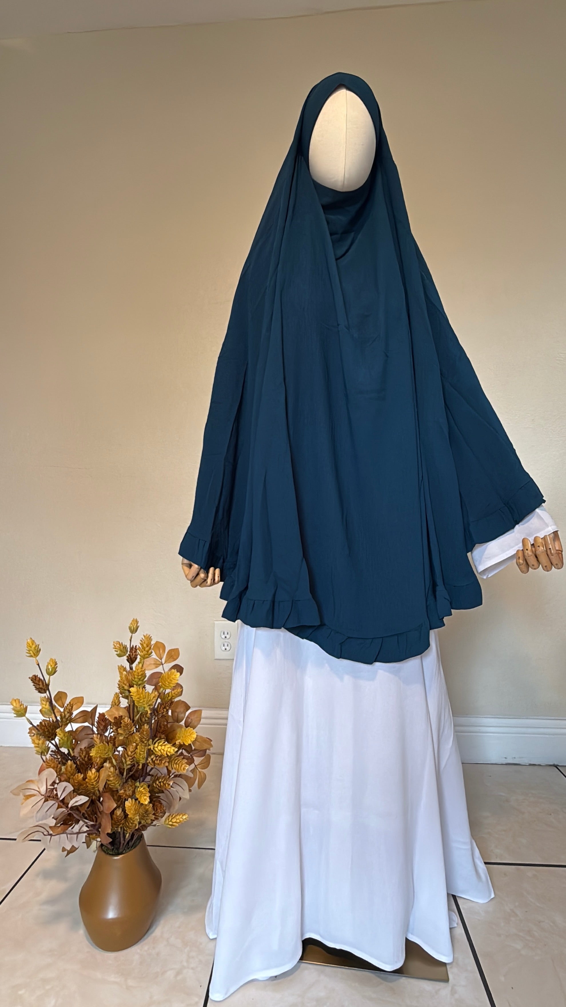 Saafiyah Khimar in Turquoise