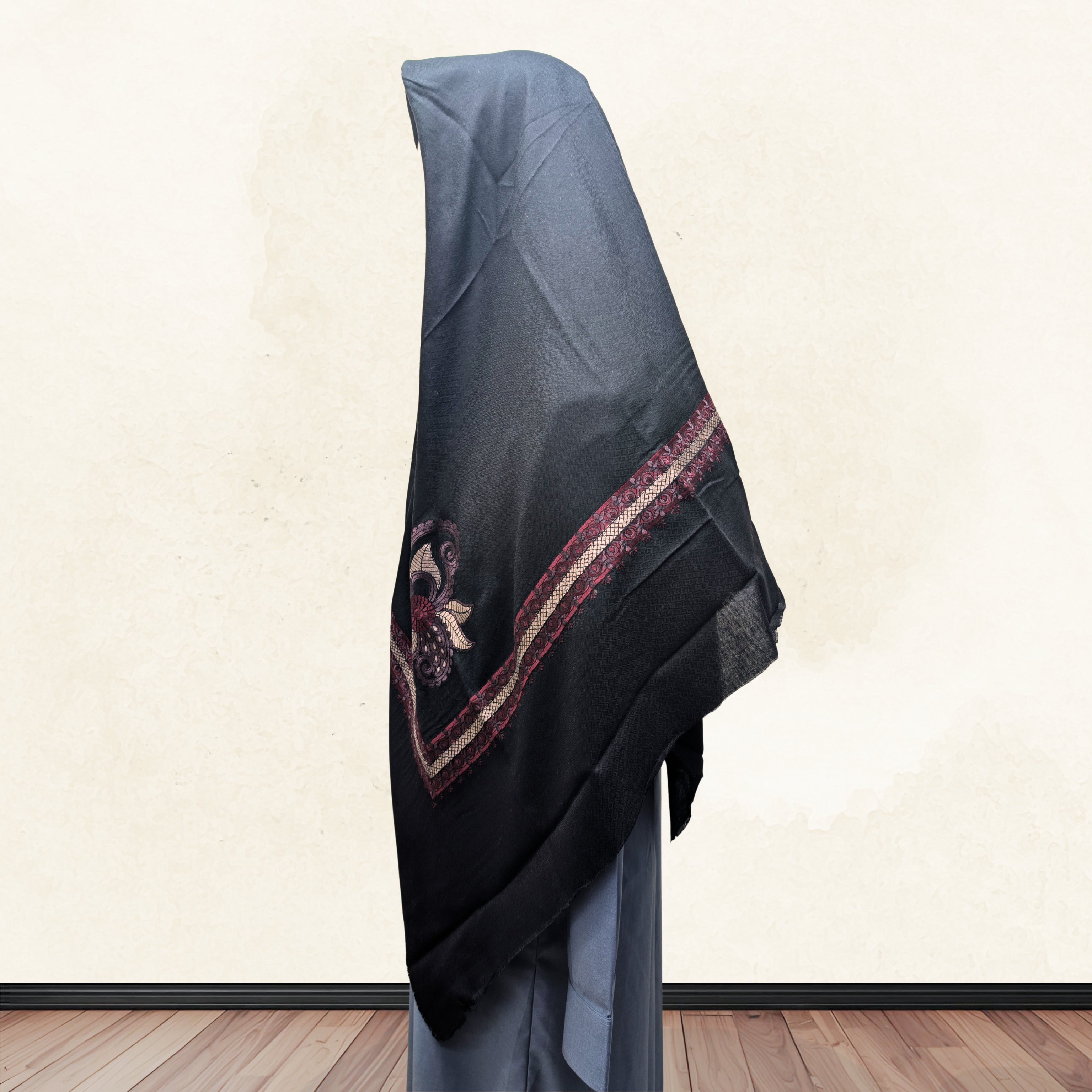 Keffiyeh Scarf with Embroidery