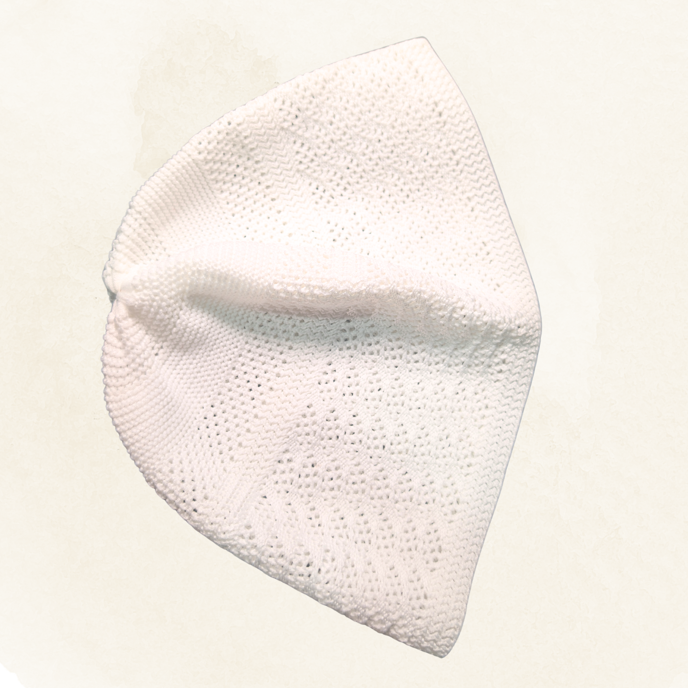 Stretchy Topi Kufi in White