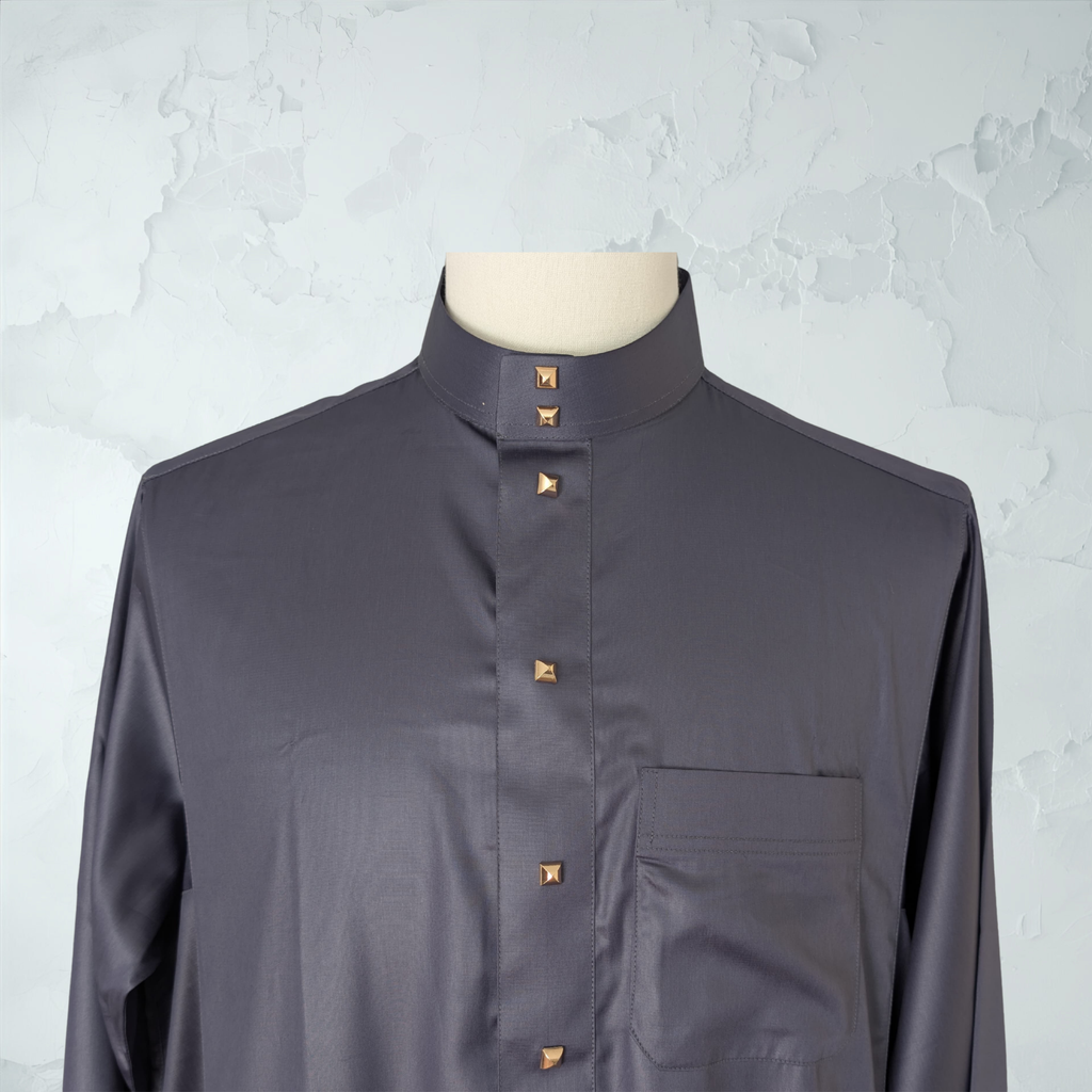 Men's Thobe Daffah in Dark Gray