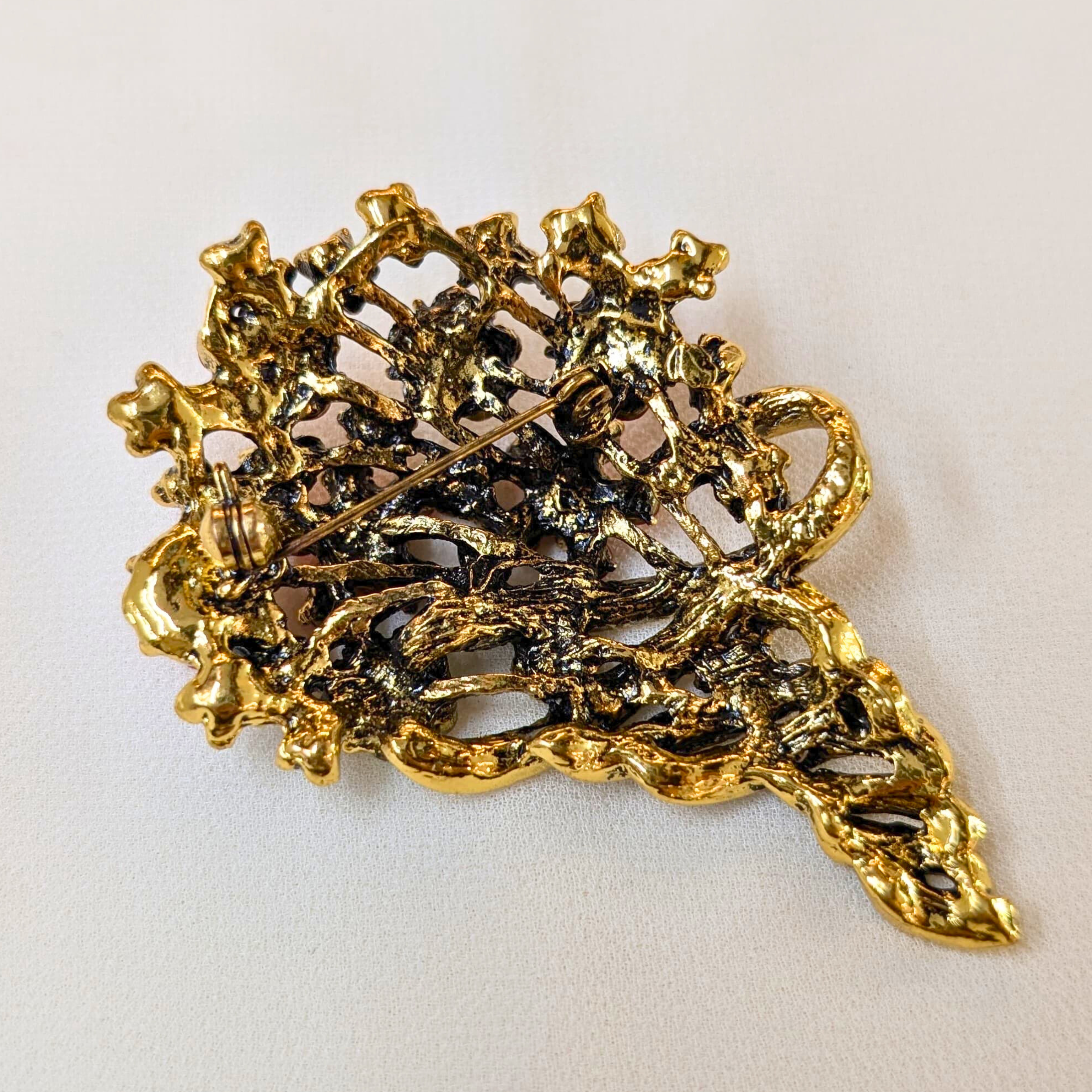 Vintage-Style Crystal Flower Bouquet Pins