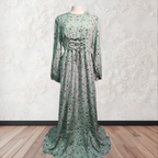 Floral Fancy Abaya in Green