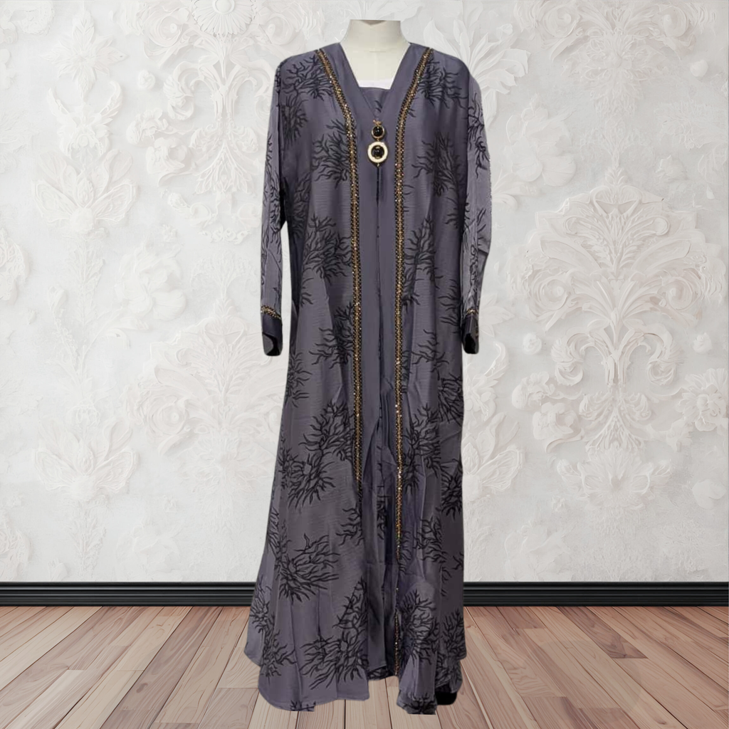 Orchin Abaya in Purple
