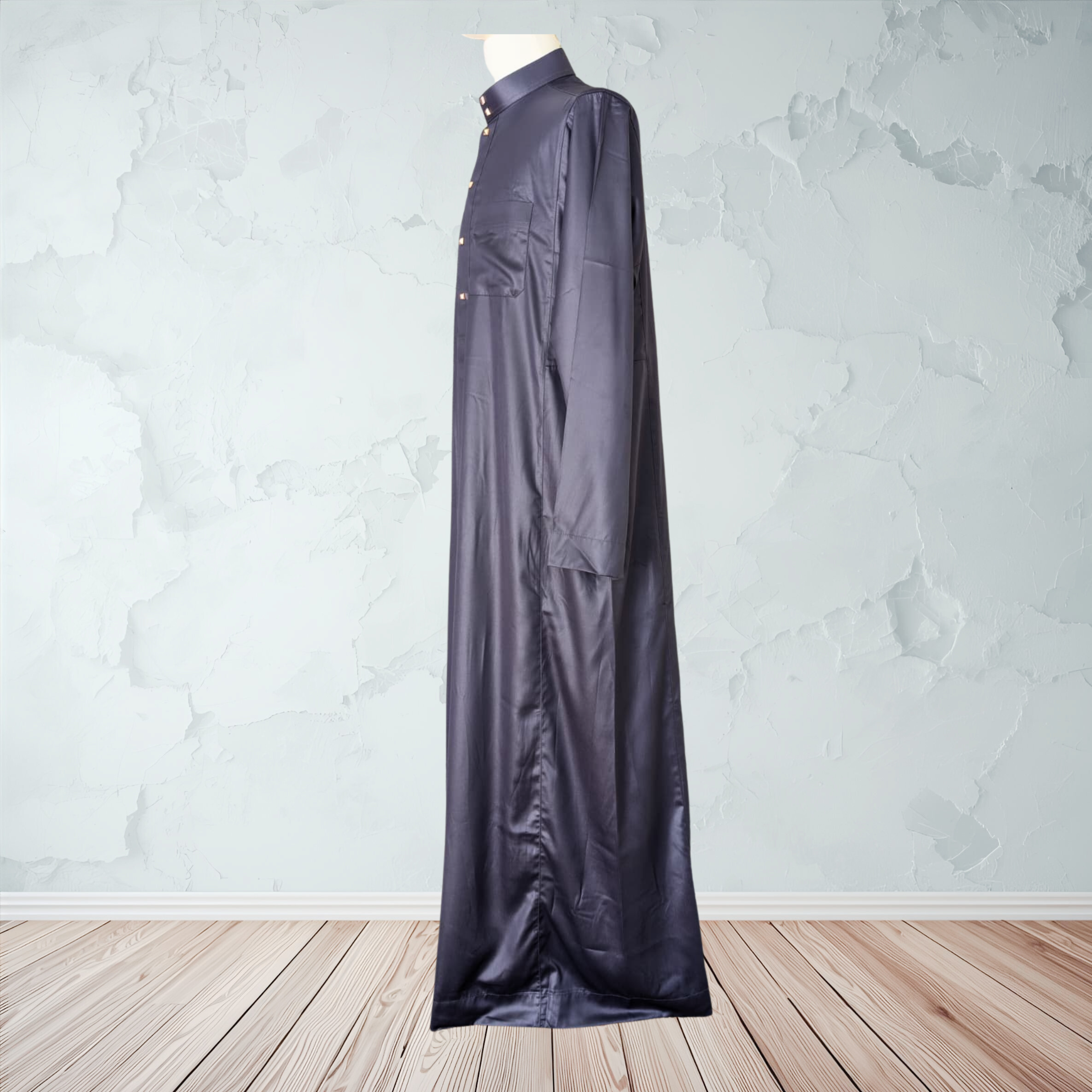 Men's Thobe Daffah in Dark Gray