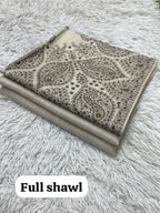 Winter Kurta Set with Embroidered Kashmiri-Style Shawl