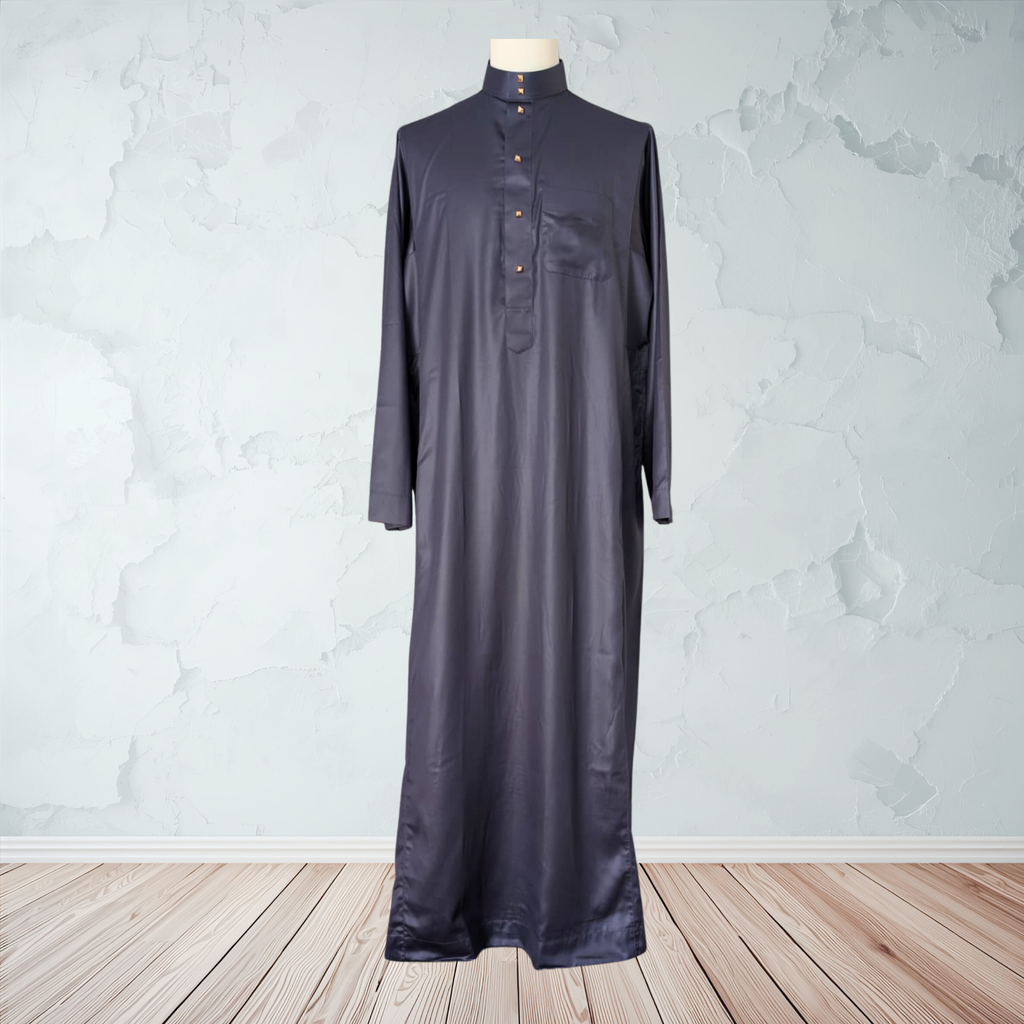 Men's Thobe Daffah in Dark Gray
